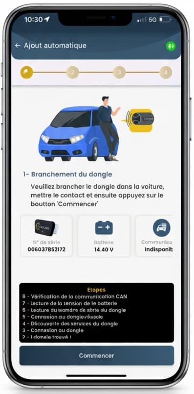 Connexion véhicule CarAlgo